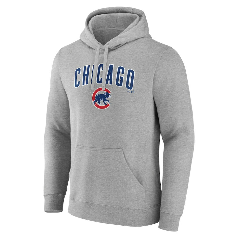 Chicago Cubs Team Lockup Hoodie - Gray