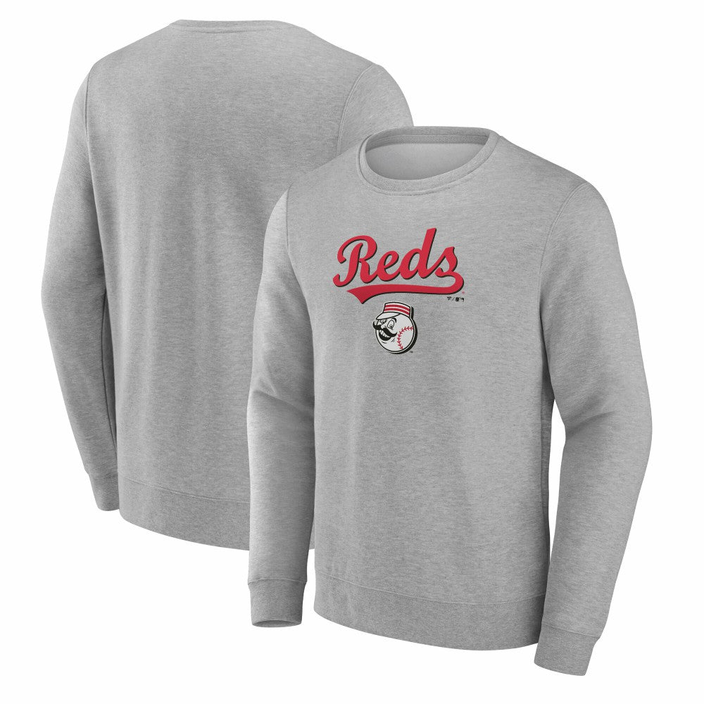 Cincinnati Reds Team Lockup Sweatshirt - Gray