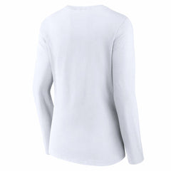 Cincinnati Reds Women's Team Lockup Long Sleeve V-Neck T-Shirt - White