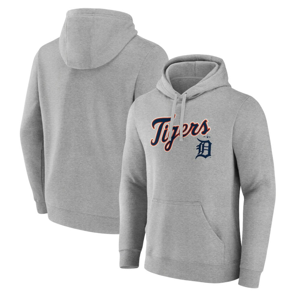 Detroit Tigers Team Lockup Hoodie - Gray