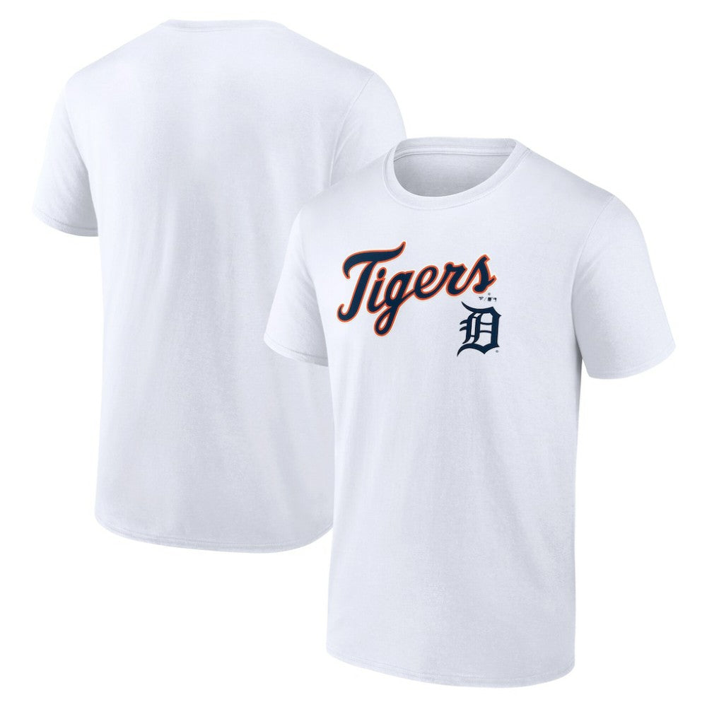 Detroit Tigers Team Lockup T-Shirt - White