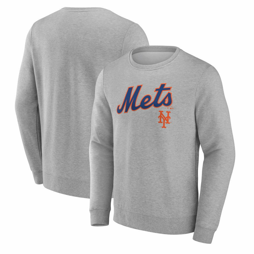 New York Mets Team Lockup Sweatshirt - Gray