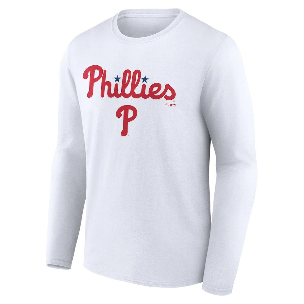 Philadelphia Phillies Team Lockup Long Sleeve T-Shirt - White