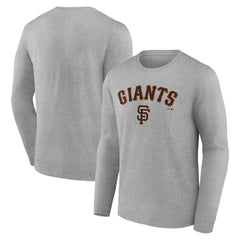 San Francisco Giants Team Lockup Long Sleeve T-Shirt - Gray