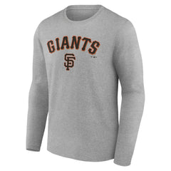 San Francisco Giants Team Lockup Long Sleeve T-Shirt - Gray