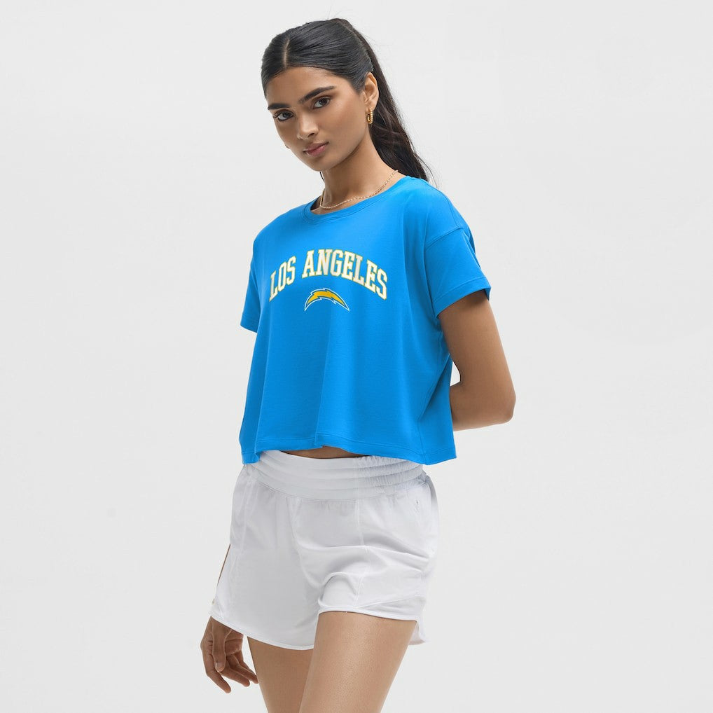 Los Angeles Chargers lululemon Women's Cates T-Shirt - Beaming Blue for sale