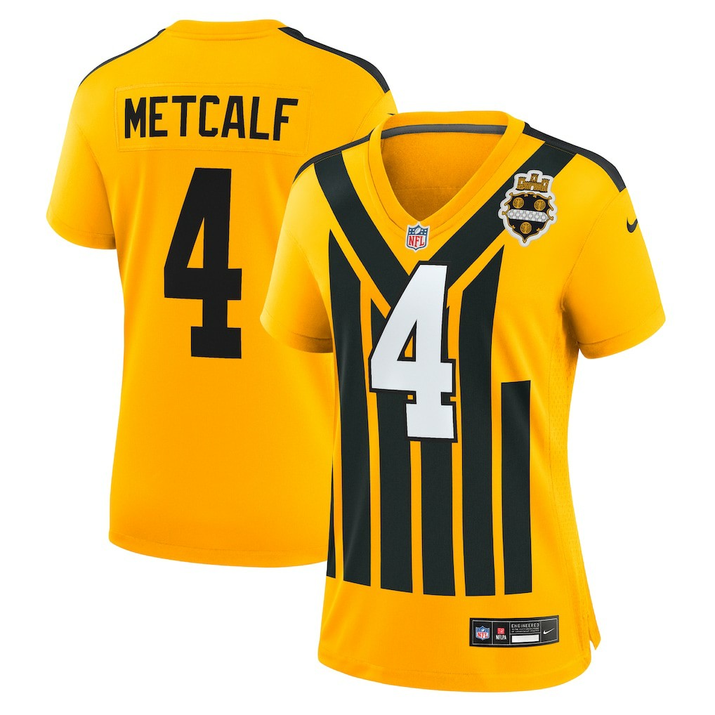 DK Metcalf Pittsburgh Steelers Women's Alternate 1933 Throwback Game Jersey - Gold | Nike for sale