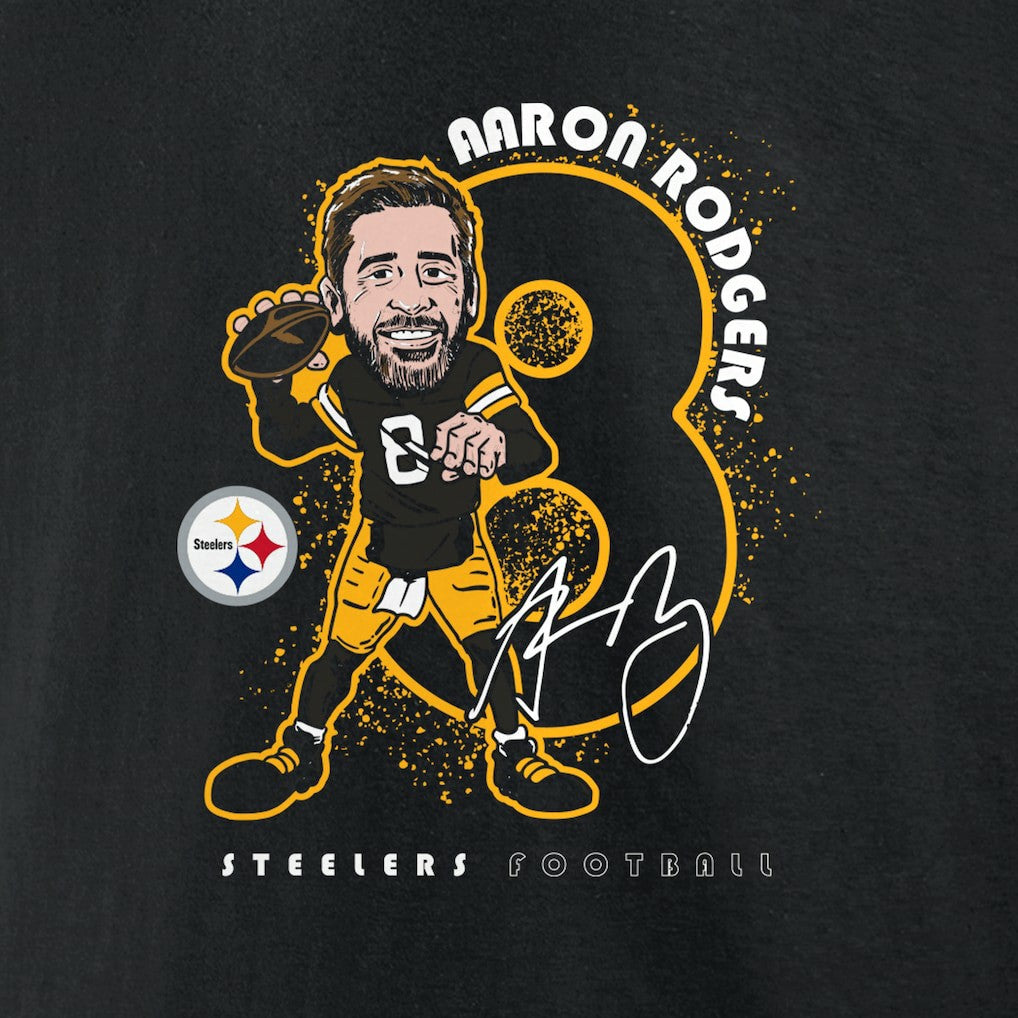 Aaron Rodgers Pittsburgh Steelers Steel City T-Shirt - Black discount