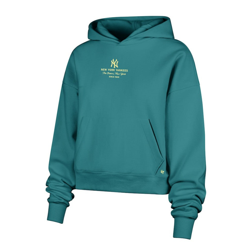 New York Yankees Women's Contemporary Basics Anderson Foundation Hoodie - Teal | 47 brand