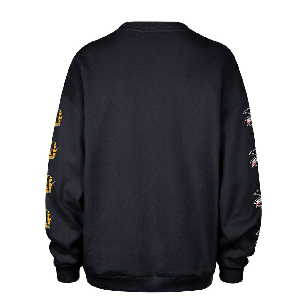 Milwaukee Brewers Women's Trendy Team Go Big Oversized Sweatshirt - Navy | 47 brand