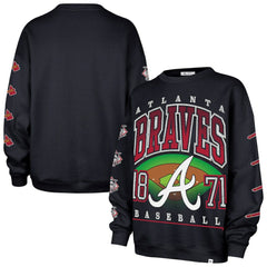 Atlanta Braves Women's Trendy Team Go Big Oversized Sweatshirt - Navy | 47 brand