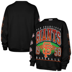 San Francisco Giants Women's Trendy Team Go Big Oversized Sweatshirt - Black | 47 brand