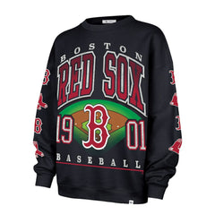 Boston Red Sox Women's Trendy Team Go Big Oversized Sweatshirt - Black | 47 brand