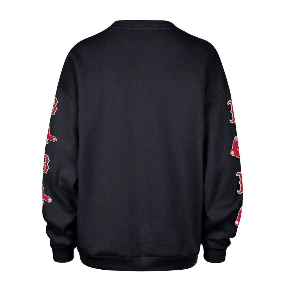 Boston Red Sox Women's Trendy Team Go Big Oversized Sweatshirt - Black | 47 brand