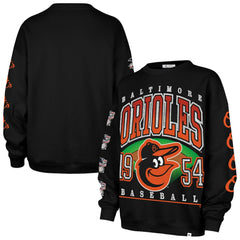 Baltimore Orioles Women's Trendy Team Go Big Oversized Sweatshirt - Black | 47 brand