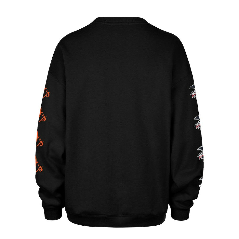Baltimore Orioles Women's Trendy Team Go Big Oversized Sweatshirt - Black | 47 brand
