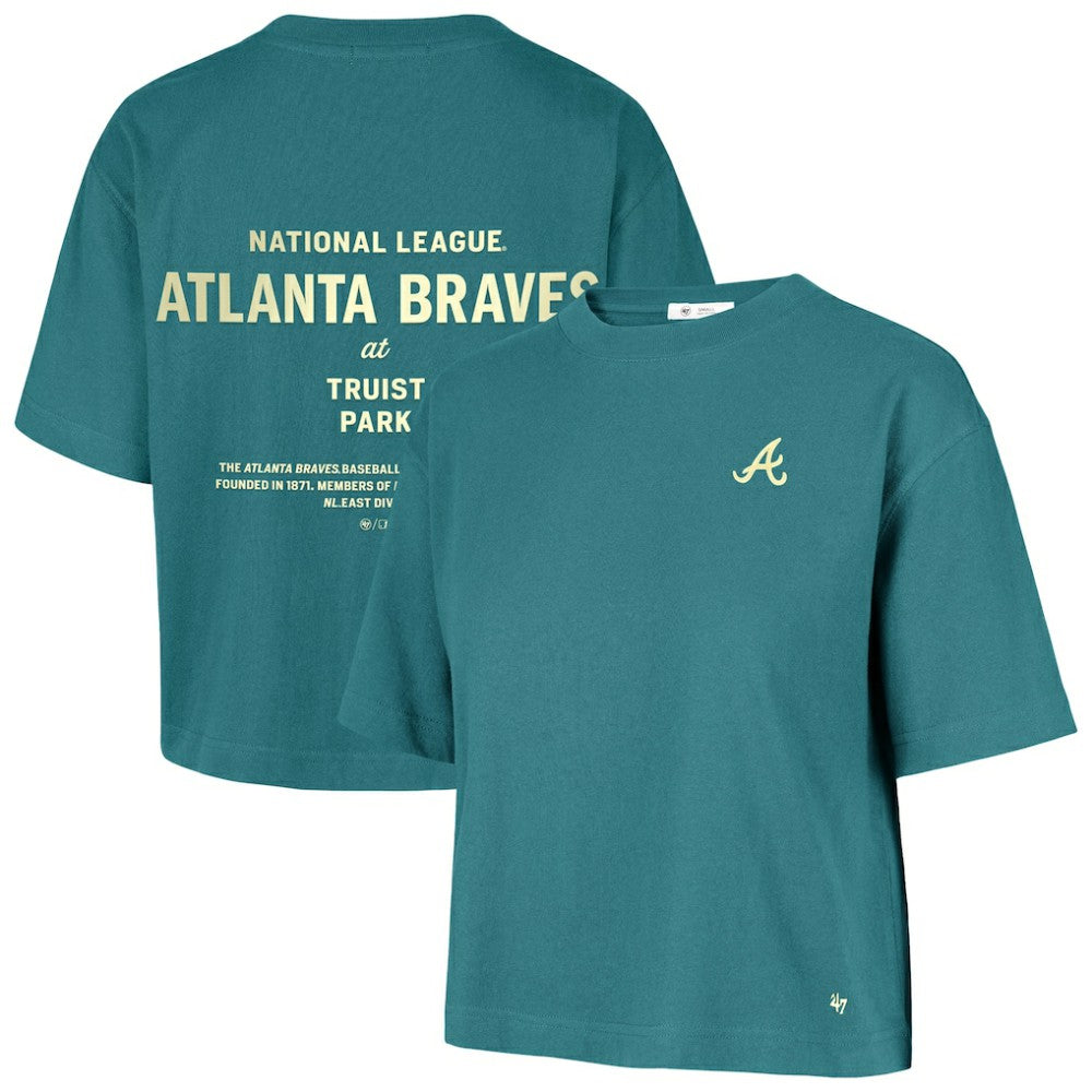 Atlanta Braves Women's Contemporary Basics Leon City T-Shirt - Teal | 47 brand