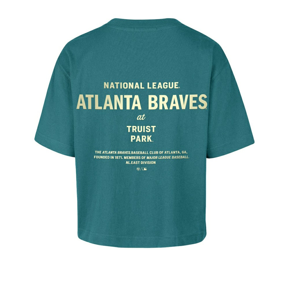 Atlanta Braves Women's Contemporary Basics Leon City T-Shirt - Teal | 47 brand