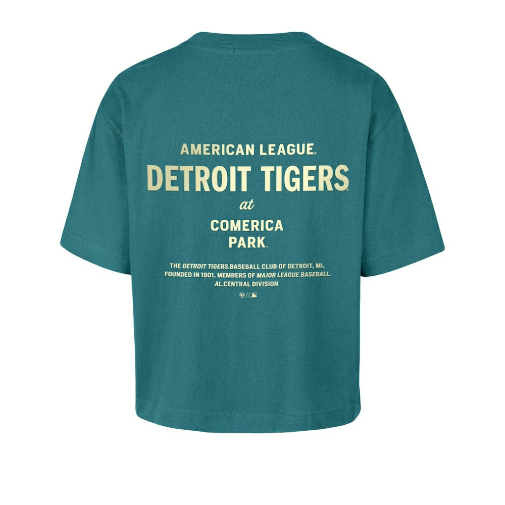 Detroit Tigers Women's Contemporary Basics Leon City T-Shirt - Teal | 47 brand