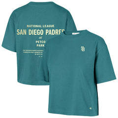 San Diego Padres Women's Contemporary Basics Leon City T-Shirt - Teal | 47 brand