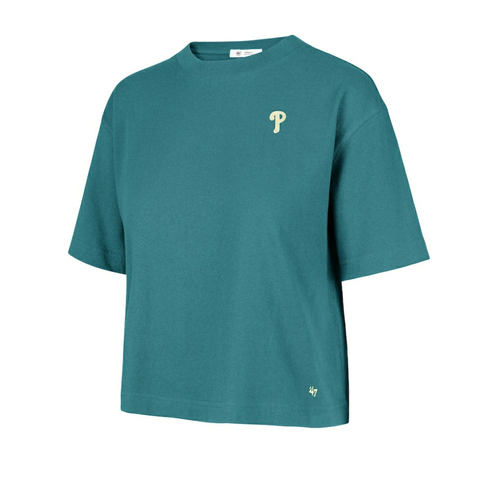 Philadelphia Phillies Women's Contemporary Basics Leon City T-Shirt - Teal | 47 brand