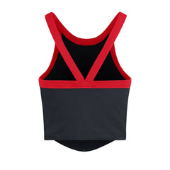 Atlanta Braves Women's Trendy Team Rally Sporty Cropped Racerback Tank Top - Black | 47 brand