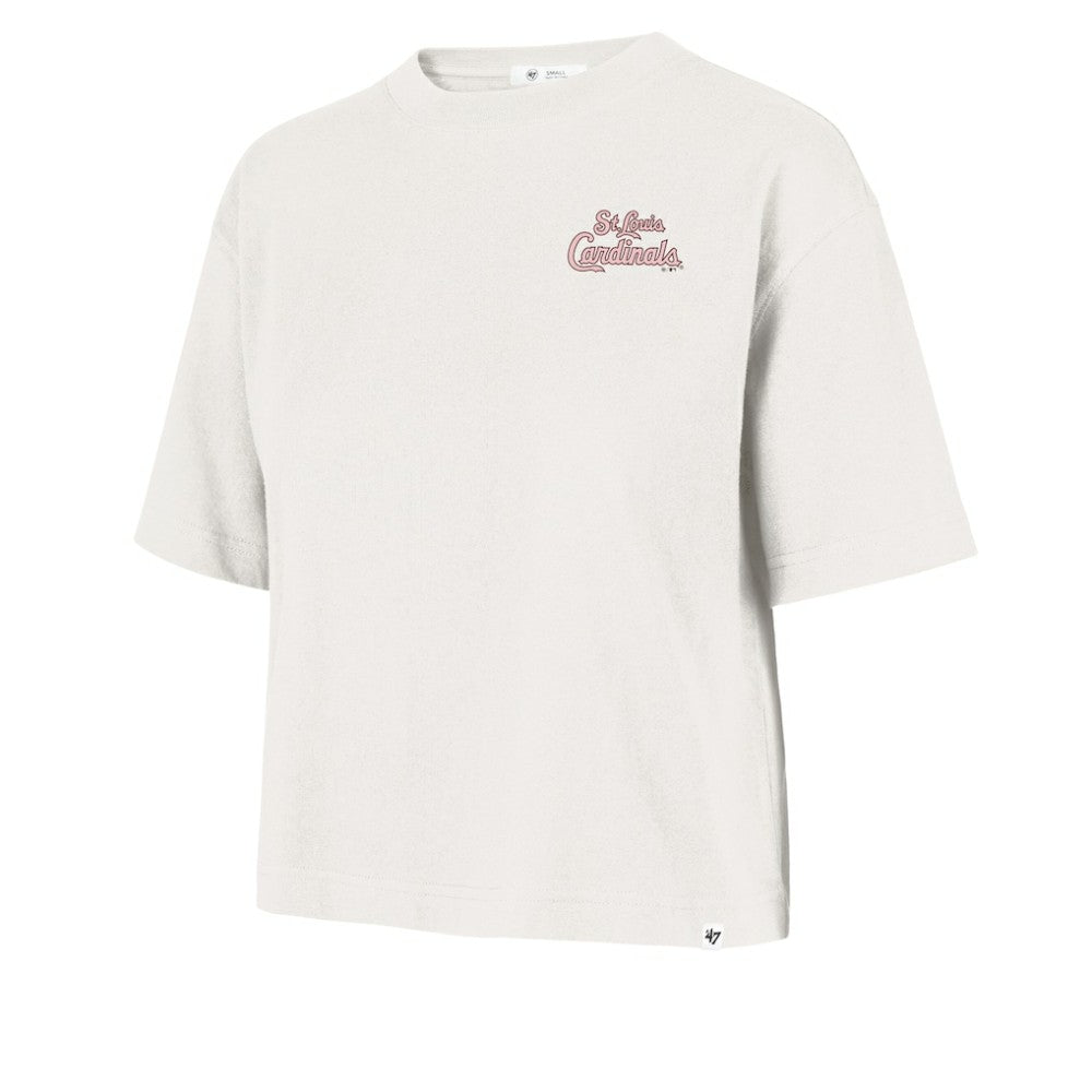 St. Louis Cardinals Women's Love Letter Reed City T-Shirt - Cream | 47 brand