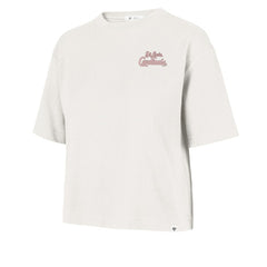St. Louis Cardinals Women's Love Letter Reed City T-Shirt - Cream | 47 brand