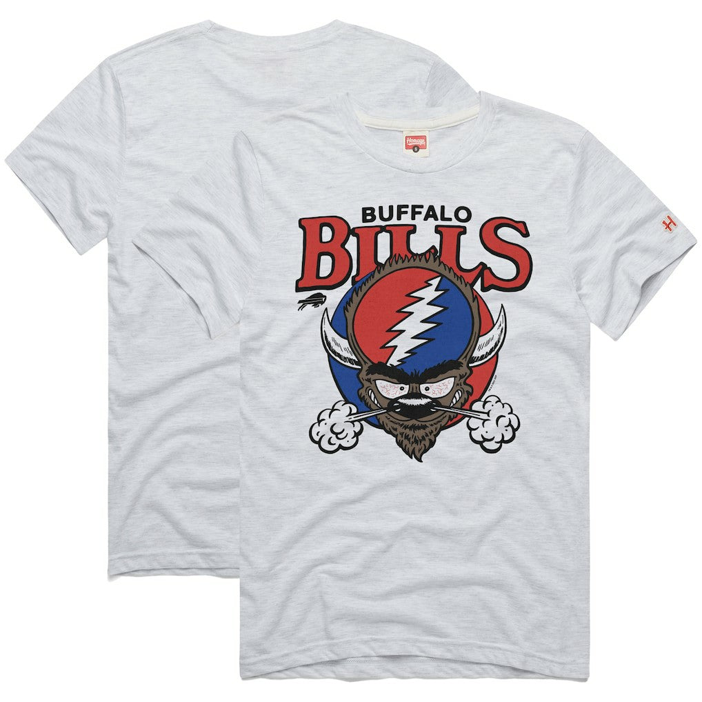Buffalo Bills Homage NFL x Grateful Dead Tri-Blend T-Shirt - Ash cheap