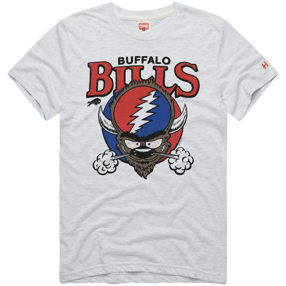 Buffalo Bills Homage NFL x Grateful Dead Tri-Blend T-Shirt - Ash cheap