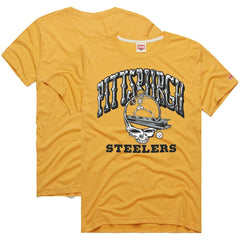 Pittsburgh Steelers Homage NFL x Grateful Dead Tri-Blend T-Shirt - Gold discount