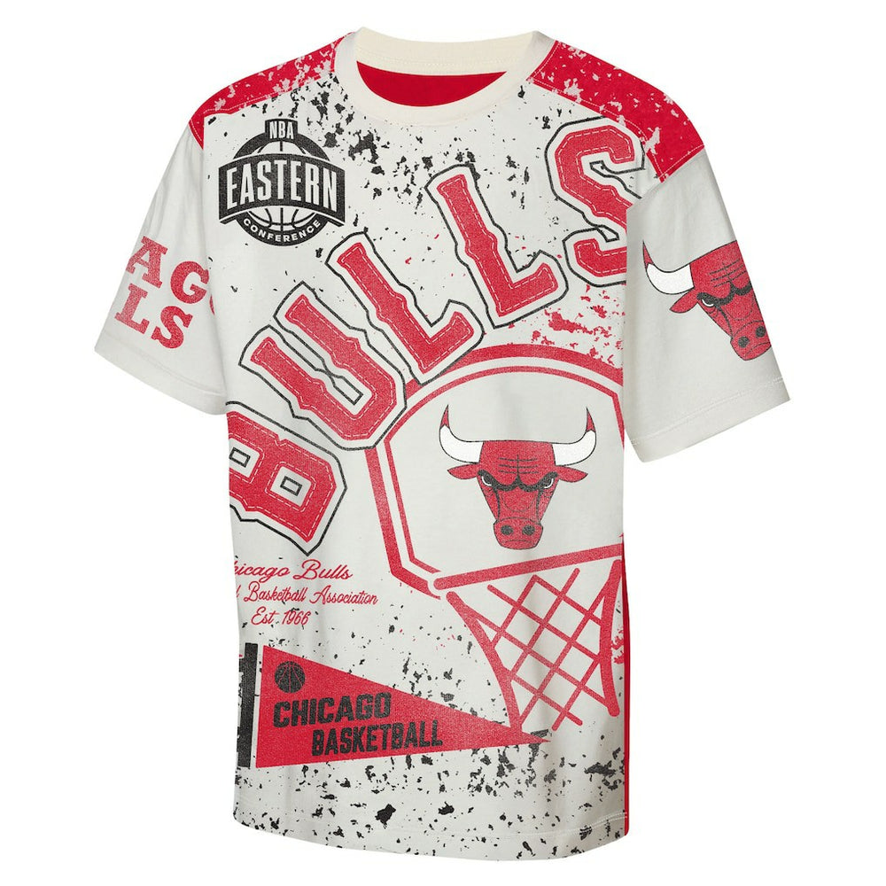 Chicago Bulls Outerstuff Youth Top Player All-Over-Print T-Shirt sale - Cream online