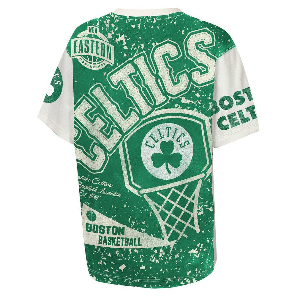 Boston Celtics Outerstuff Youth Top Player All-Over-Print T-Shirt - Cream cheap