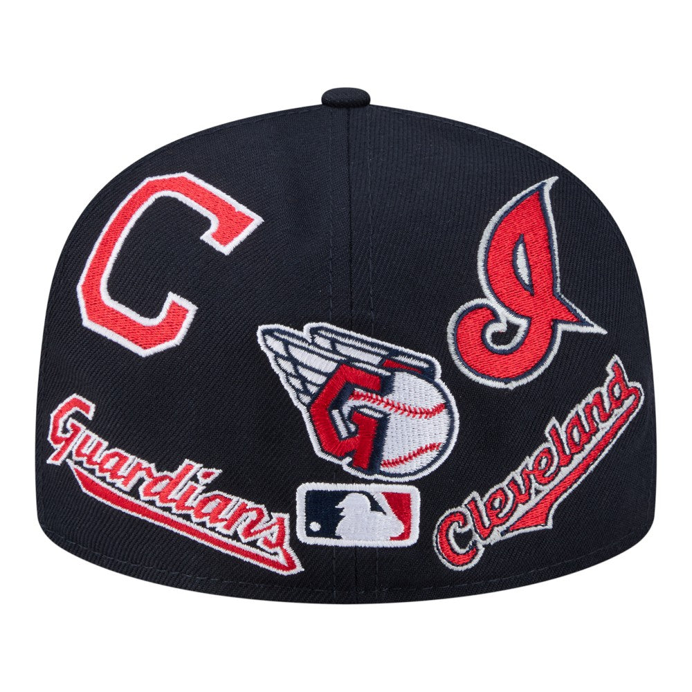 Cleveland Guardians All Over 59FIFTY Fitted Hat - Navy | New Era