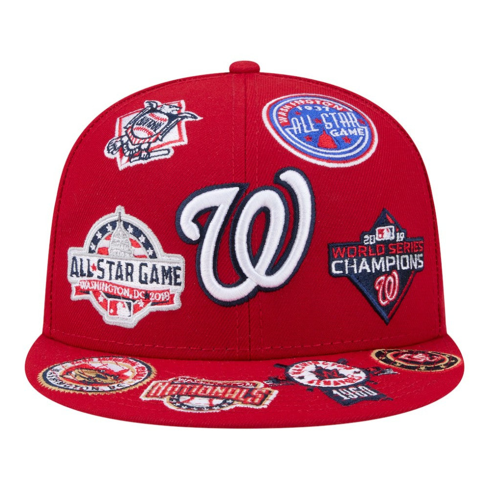 Washington Nationals All Over 59FIFTY Fitted Hat - Red | New Era