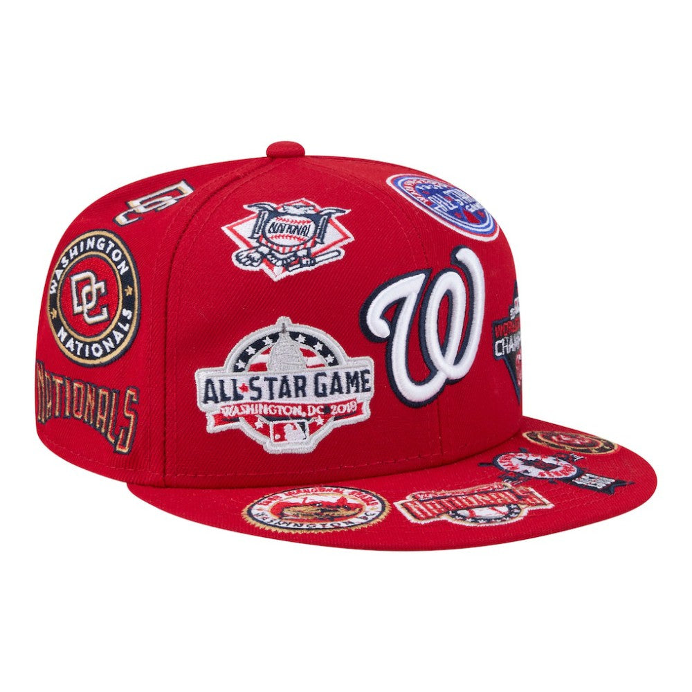 Washington Nationals All Over 59FIFTY Fitted Hat - Red | New Era