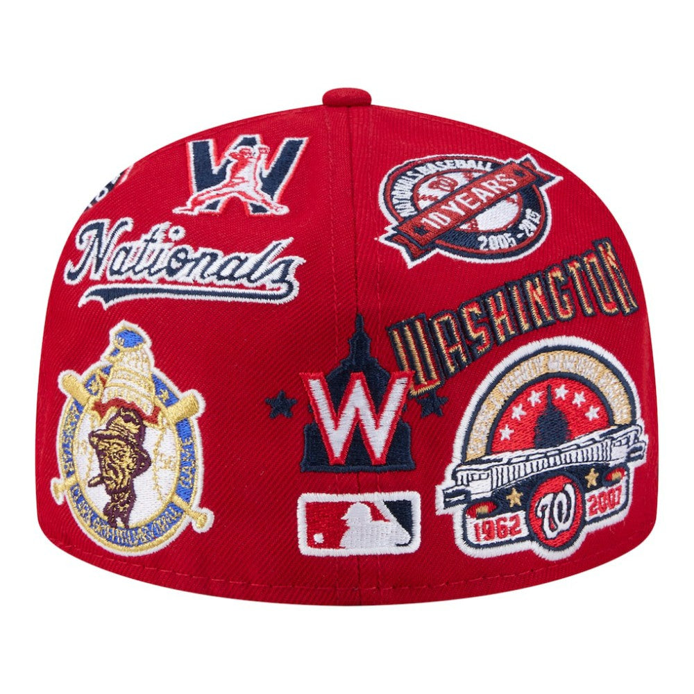 Washington Nationals All Over 59FIFTY Fitted Hat - Red | New Era