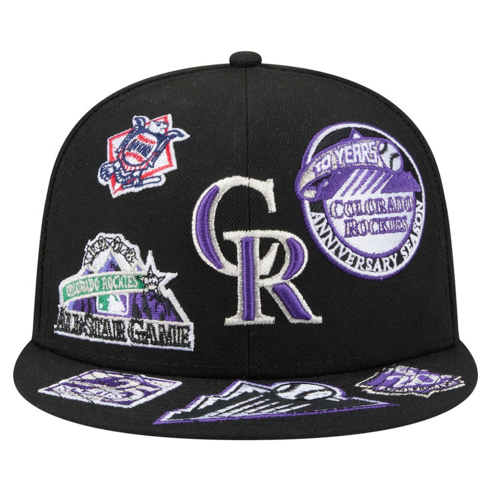 Colorado Rockies All Over 59FIFTY Fitted Hat - Black | New Era