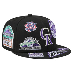 Colorado Rockies All Over 59FIFTY Fitted Hat - Black | New Era