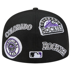 Colorado Rockies All Over 59FIFTY Fitted Hat - Black | New Era