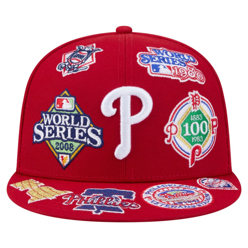Philadelphia Phillies All Over 59FIFTY Fitted Hat - Red | New Era