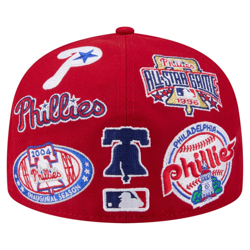 Philadelphia Phillies All Over 59FIFTY Fitted Hat - Red | New Era