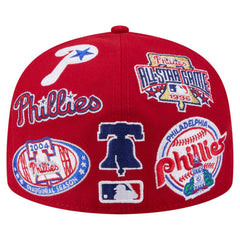 Philadelphia Phillies All Over 59FIFTY Fitted Hat - Red | New Era