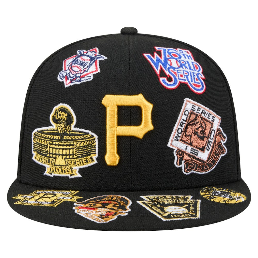 Pittsburgh Pirates All Over 59FIFTY Fitted Hat - Black | New Era