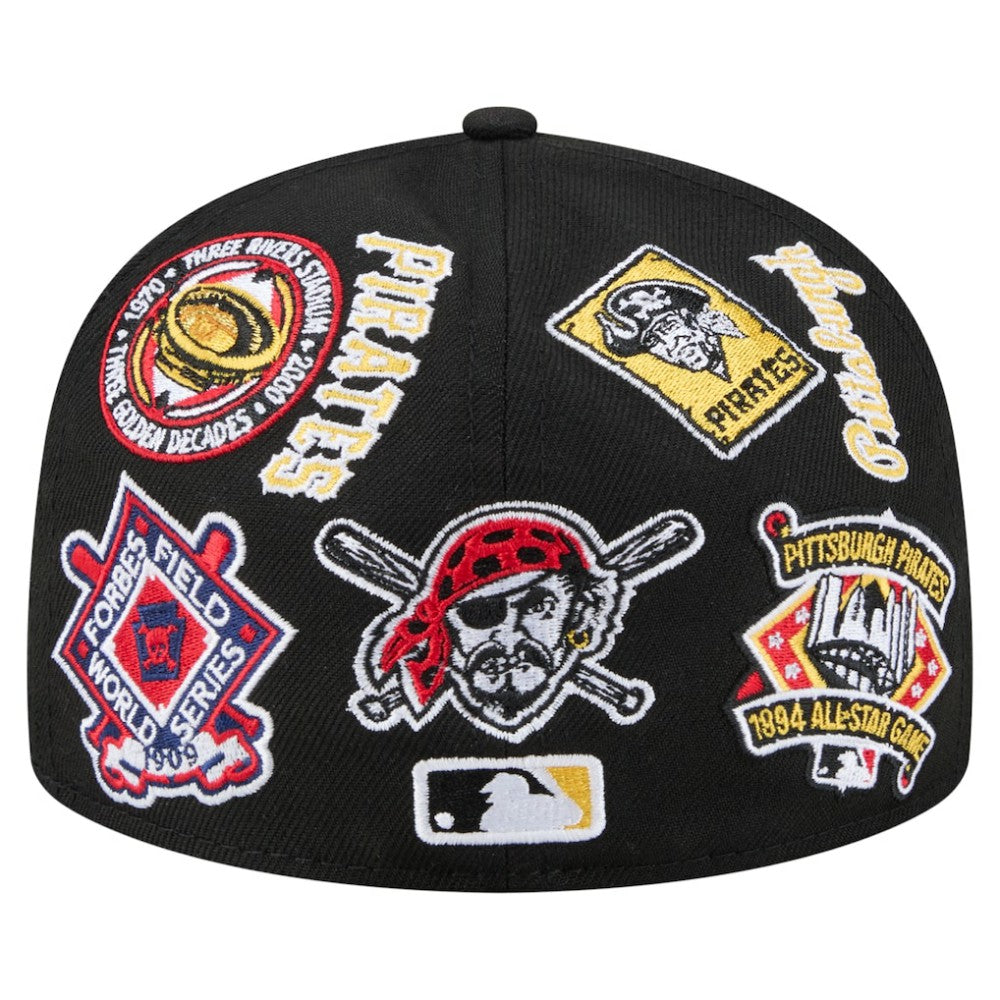 Pittsburgh Pirates All Over 59FIFTY Fitted Hat - Black | New Era