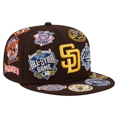San Diego Padres All Over 59FIFTY Fitted Hat - Brown | New Era