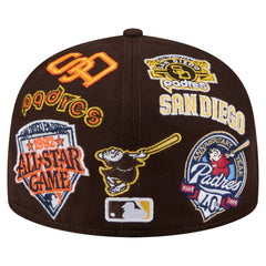 San Diego Padres All Over 59FIFTY Fitted Hat - Brown | New Era