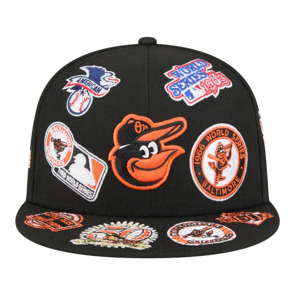 Baltimore Orioles All Over 59FIFTY Fitted Hat - Black | New Era