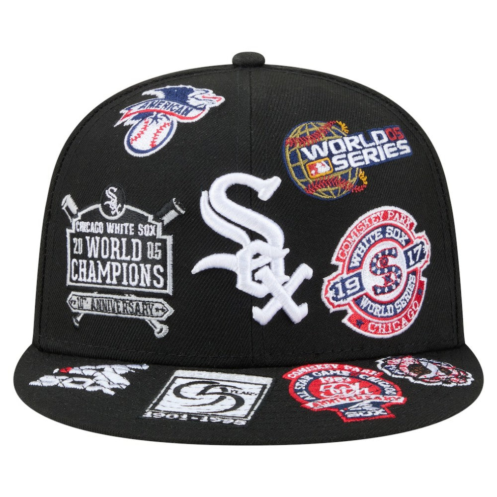 Chicago White Sox All Over 59FIFTY Fitted Hat - Black | New Era