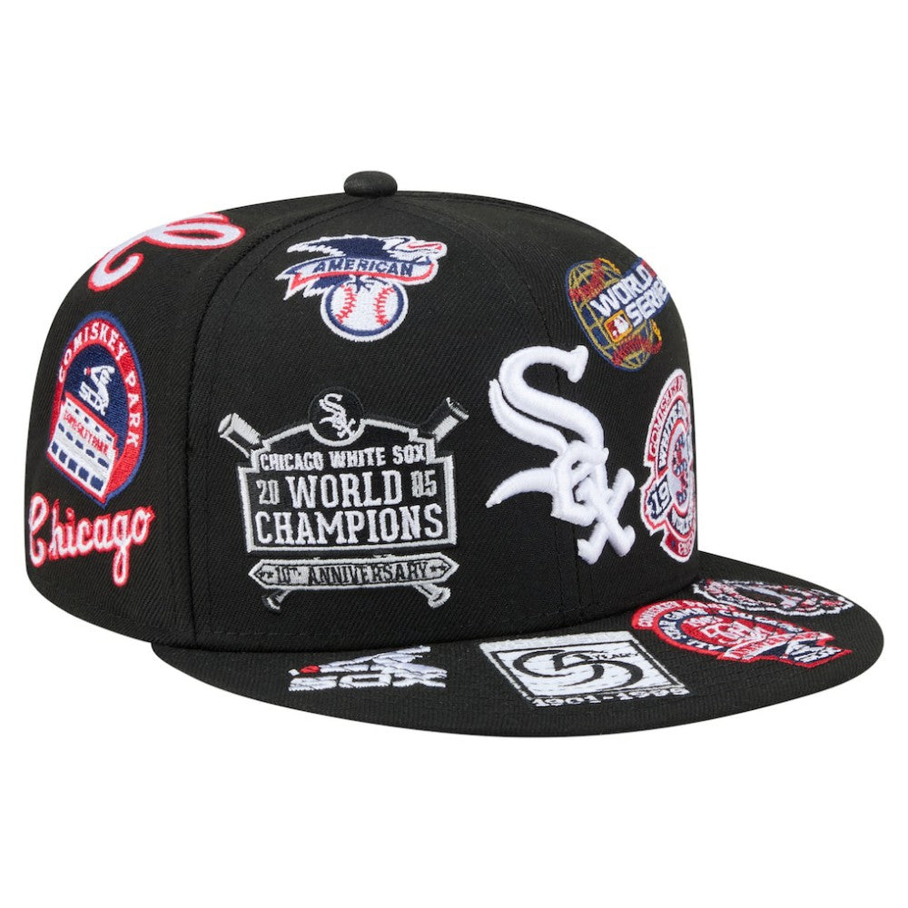 Chicago White Sox All Over 59FIFTY Fitted Hat - Black | New Era